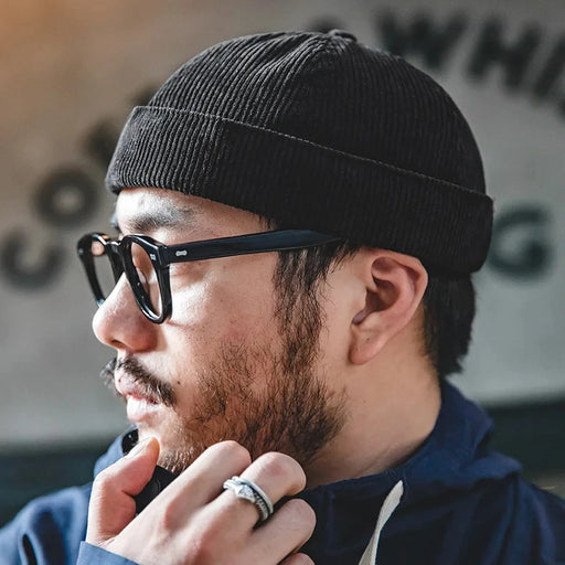retro corduroy sailor cap - MRSLM