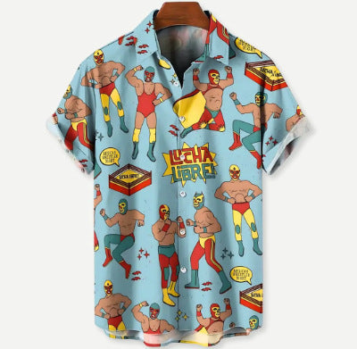 3d digital printing loose short sleeve shirt, view 7 - MRSLM