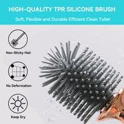 silicone toilet brush and holder set, view 6 - MRSLM