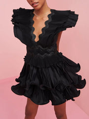 Ruffled cake dress, view 3 - MRSLM