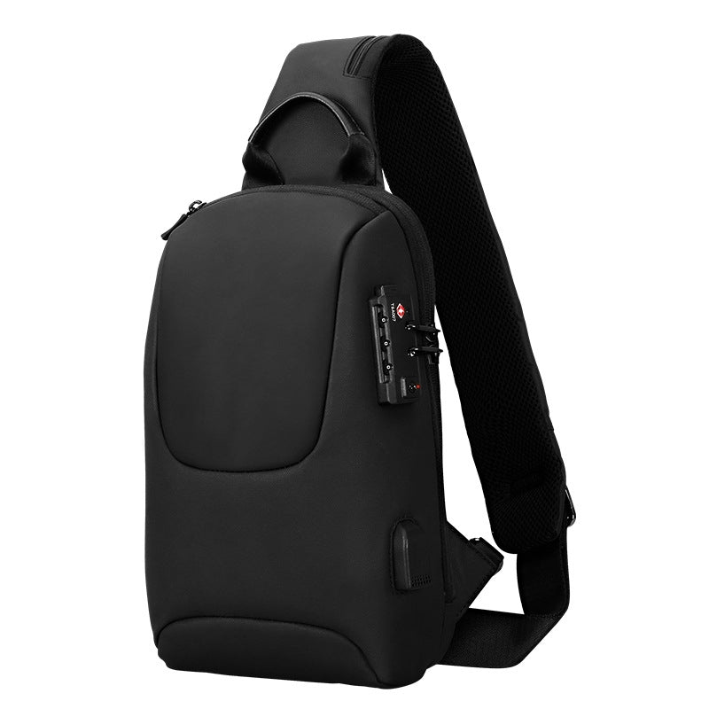 Men's anti-theft shoulder bag, view 2 - MRSLM