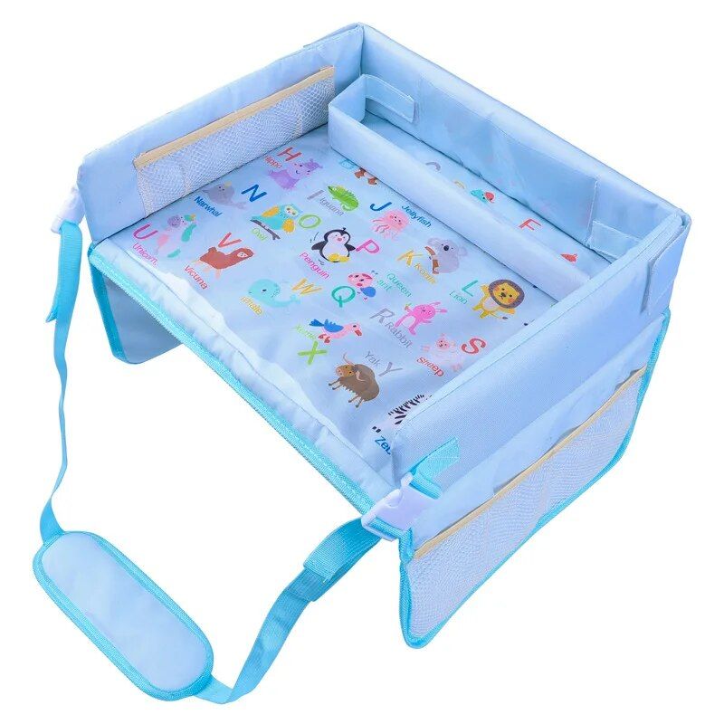 kids cartoon car seat travel tray, view 2 - MRSLM