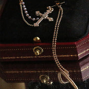 tassel chain earring single, view 4 - MRSLM