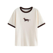 animal print cotton tee, view 2 - MRSLM