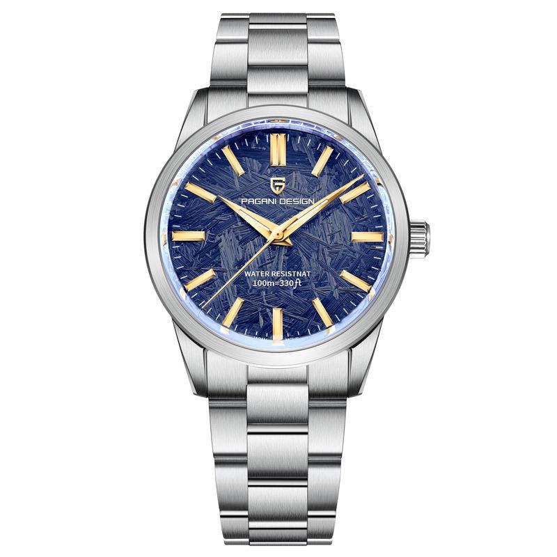 men's quartz watch with marble dial, view 4 - MRSLM