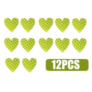 heart-shaped reflective safety decals, view 2 - MRSLM