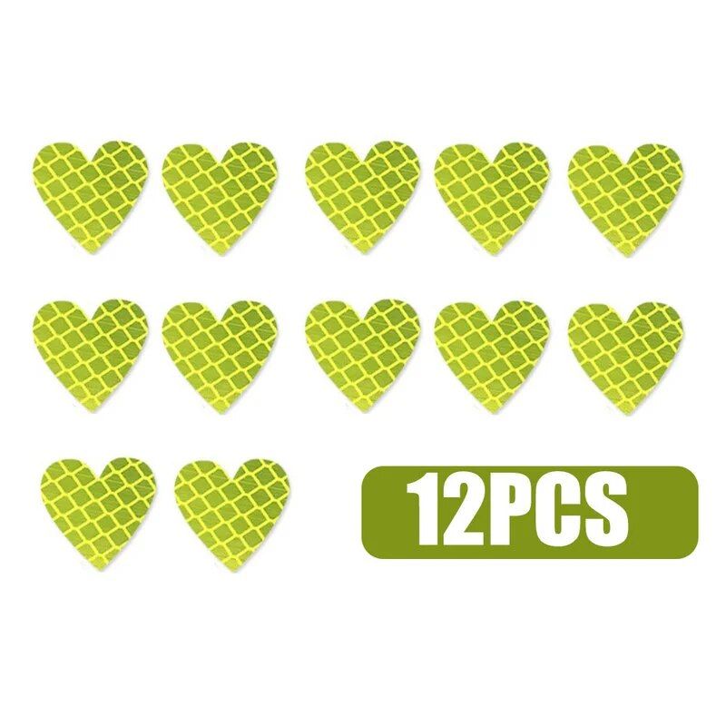 heart-shaped reflective safety decals, view 2 - MRSLM