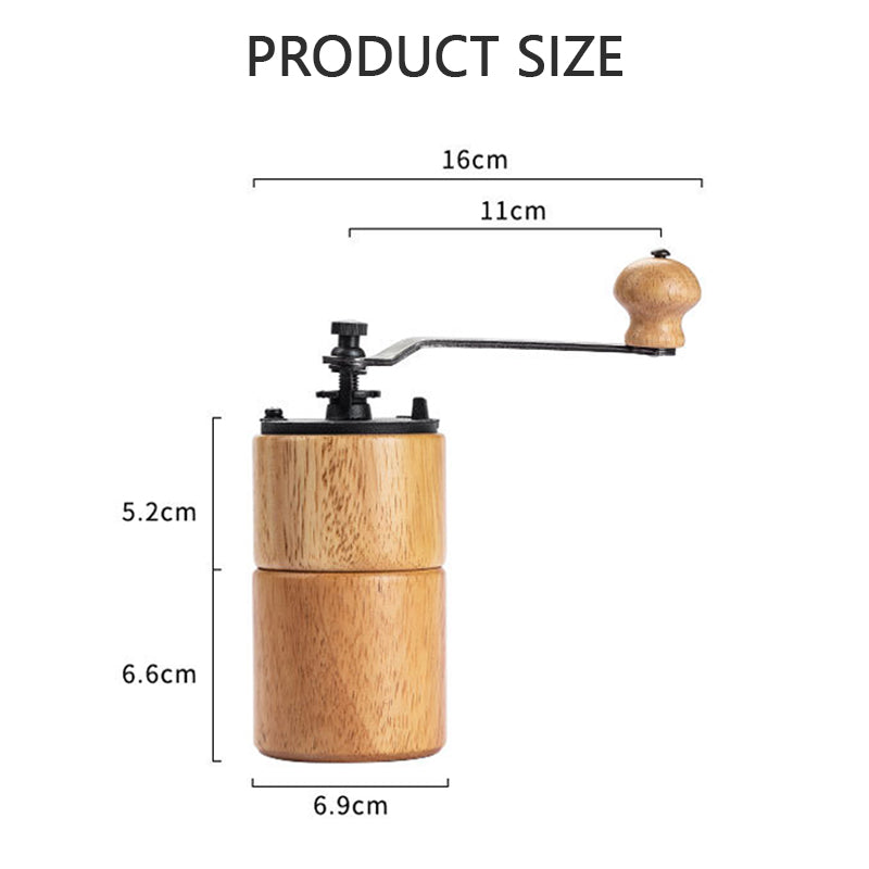 Portable wooden manual coffee grinder, view 11 - MRSLM