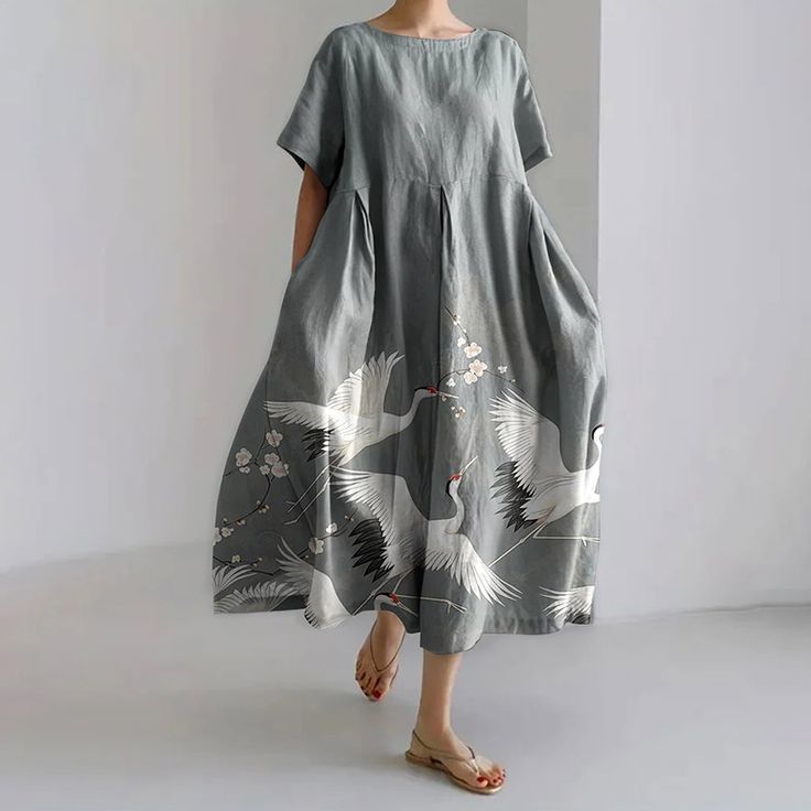 women's loose printed dress, view 9 - MRSLM