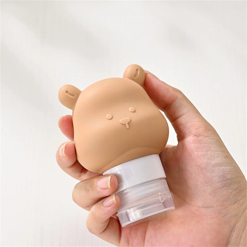 80ml silicone bear travel lotion bottle, view 4 - MRSLM