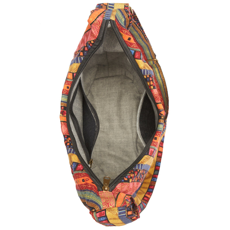 bohemian vintage canvas shoulder bag, view 9 - MRSLM