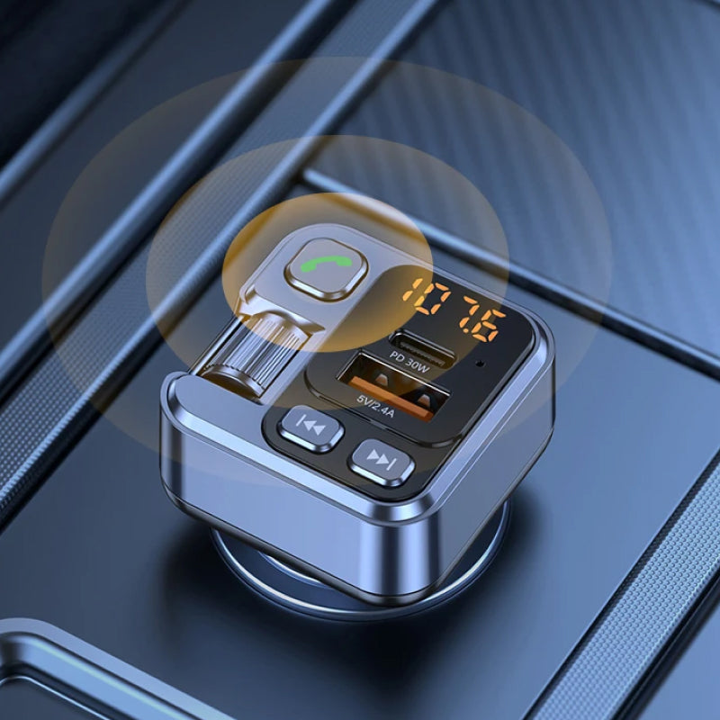 bluetooth FM transmitter with PD 30W charger, view 2 - MRSLM
