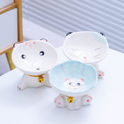 cute ceramic cat and dog bowl, view 6 - MRSLM
