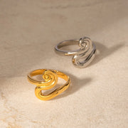 rustic gold open ring - MRSLM