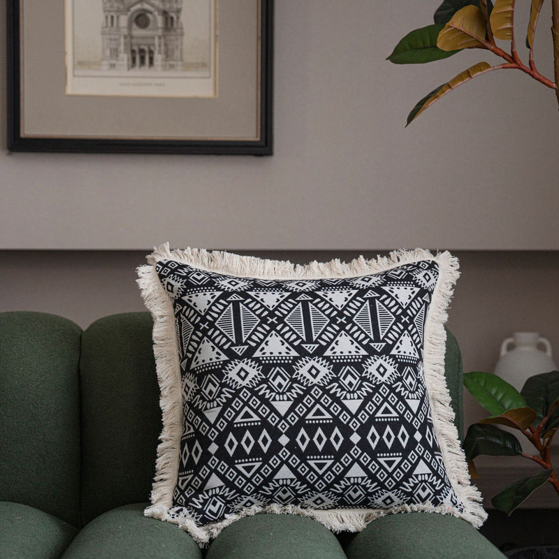 jacquard floral cushion cover, view 4 - MRSLM
