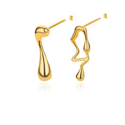 liquid stud earrings, view 3 - MRSLM