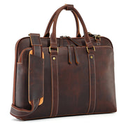 men's cowhide messenger briefcase, view 5 - MRSLM