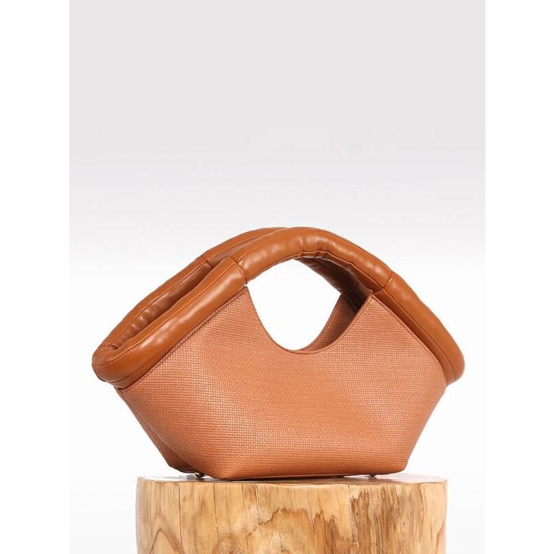 Vegan leather tote shoulder bag, view 4 - MRSLM