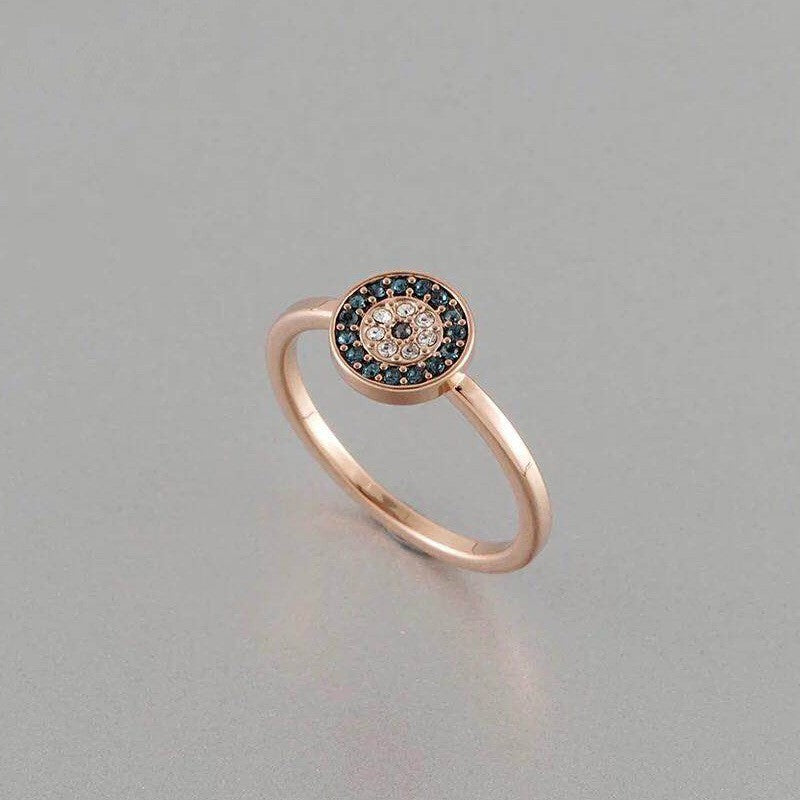 round evil eye alloy ring, view 5 - MRSLM