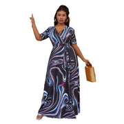 bohemian tie-dye swing dress, view 5 - MRSLM