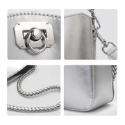 Cowhide square chain shoulder bag, view 7 - MRSLM