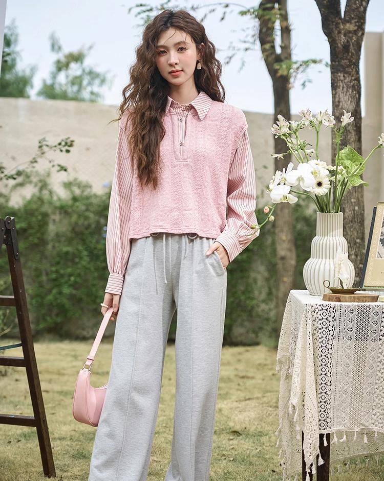 High-waisted wide leg pants, view 8 - MRSLM