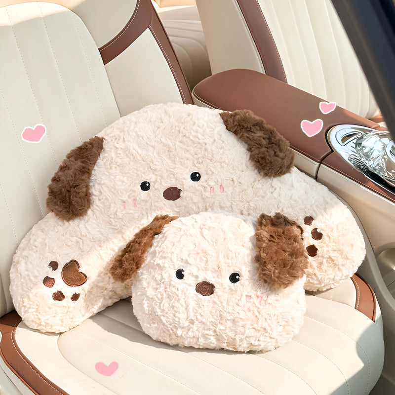 cartoon animal car neck and lumbar support pillow set, view 7 - MRSLM