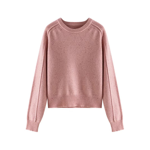 cozy soft round neck wool sweater, view 2 - MRSLM