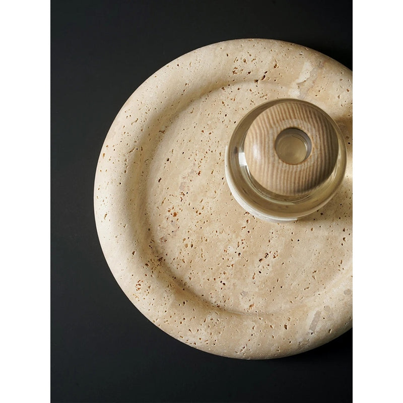travertine serving tray, view 8 - MRSLM