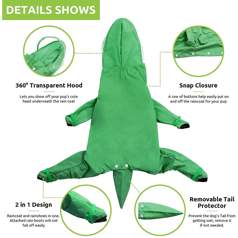 waterproof dog raincoat, view 12 - MRSLM