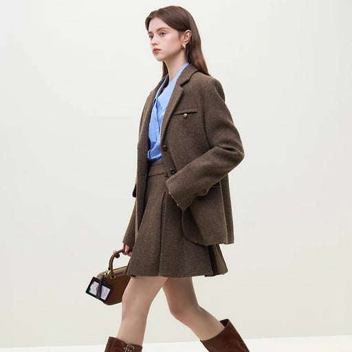retro wool suit jacket for women - MRSLM