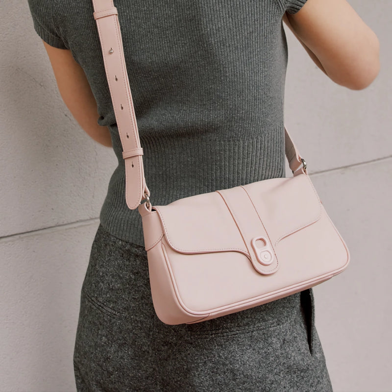 Retro leather shoulder and crossbody bag, view 6 - MRSLM