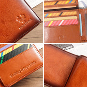 genuine leather bifold wallet, view 9 - MRSLM