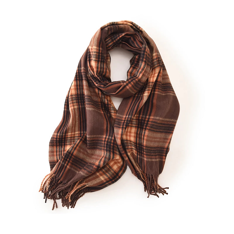 imitation cashmere plaid winter scarf, view 4 - MRSLM