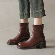women's leather ankle boots, view 4 - MRSLM