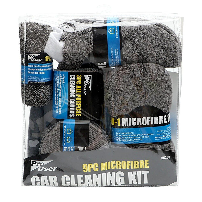 9-piece microfiber car cleaning kit, view 4 - MRSLM