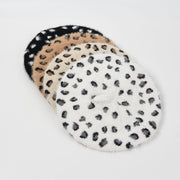 leopard knitted plush beret, view 8 - MRSLM