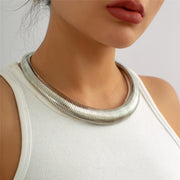 spiral chunky choker necklace, view 2 - MRSLM