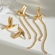 peace dove tassel earrings, view 4 - MRSLM
