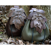 faux leather leaf pattern belt bag, view 4 - MRSLM