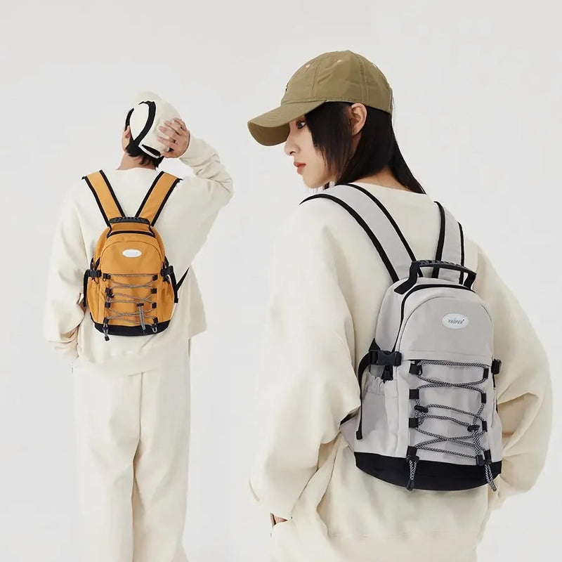 sporty casual nylon backpack, view 6 - MRSLM
