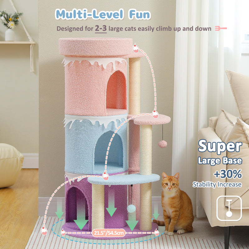 multi-level cat tree tower, view 5 - MRSLM