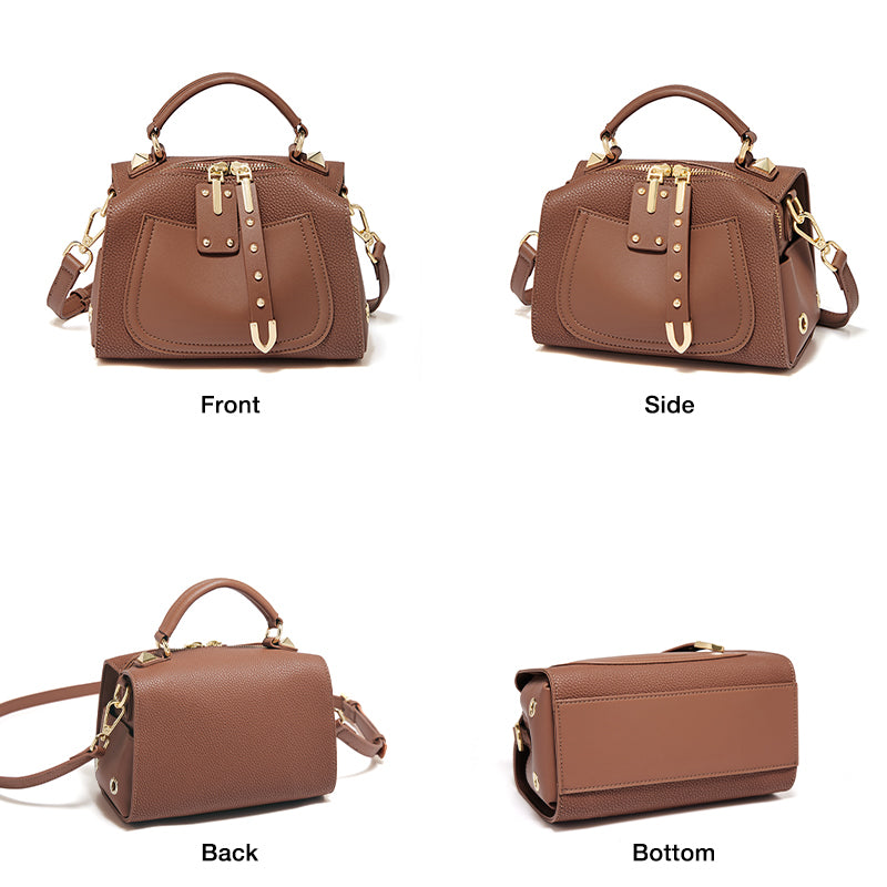 split leather crossbody bag, view 9 - MRSLM