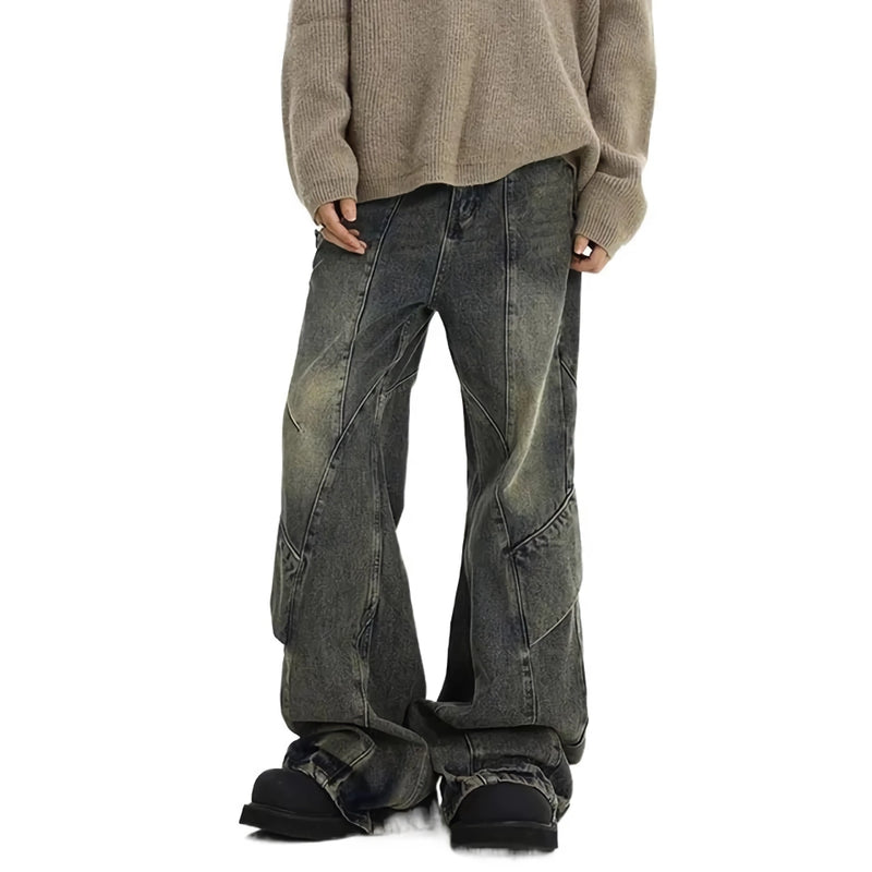 Men's loose straight-leg denim pants - MRSLM