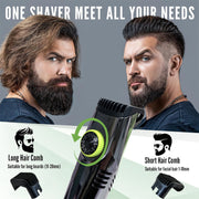 cordless men's beard trimmer with vacuum, view 4 - MRSLM