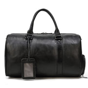 men's genuine leather gym bag, view 9 - MRSLM