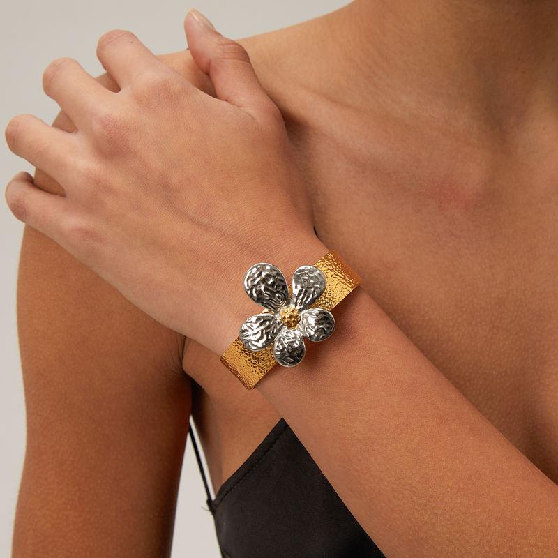 gold plated flower ring - MRSLM