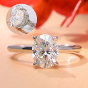 women's moissanite ring, view 2 - MRSLM