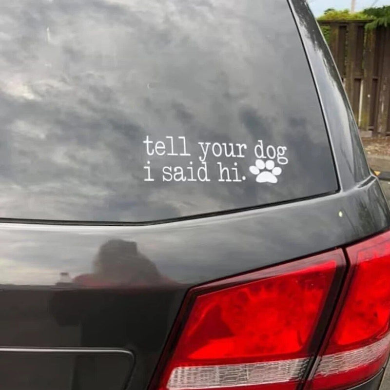 dog lover vinyl car decal, view 6 - MRSLM