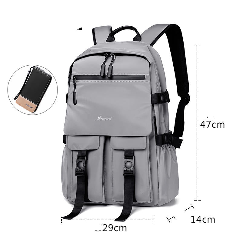 casual waterproof travel computer backpack, view 9 - MRSLM